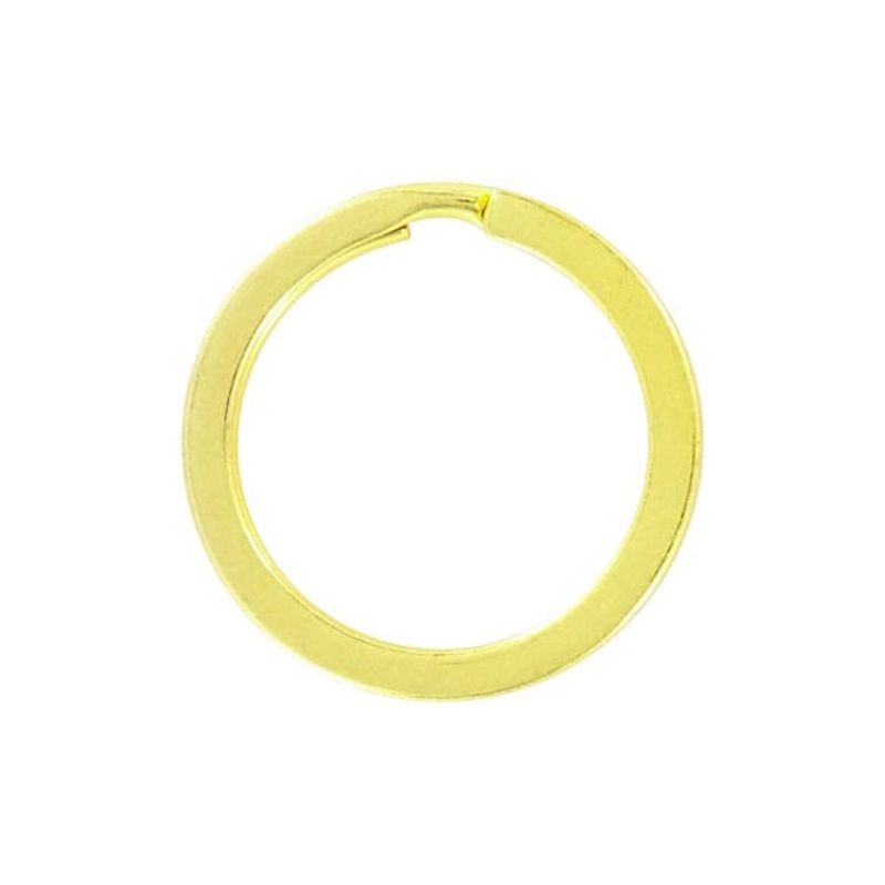 7/8″ Gold, Split Flat Key Ring, Steel, #L-2946-GOLD
