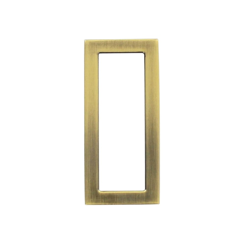1 1/2″ Antique Brass, Cast Rectangular Ring, Zinc Alloy, #P-2558-ANTB