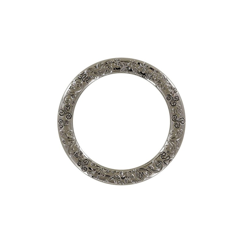 1 1/2″ Gunmetal, Cast Flat Round Ring, Zinc Alloy, #P-2761-GUNM