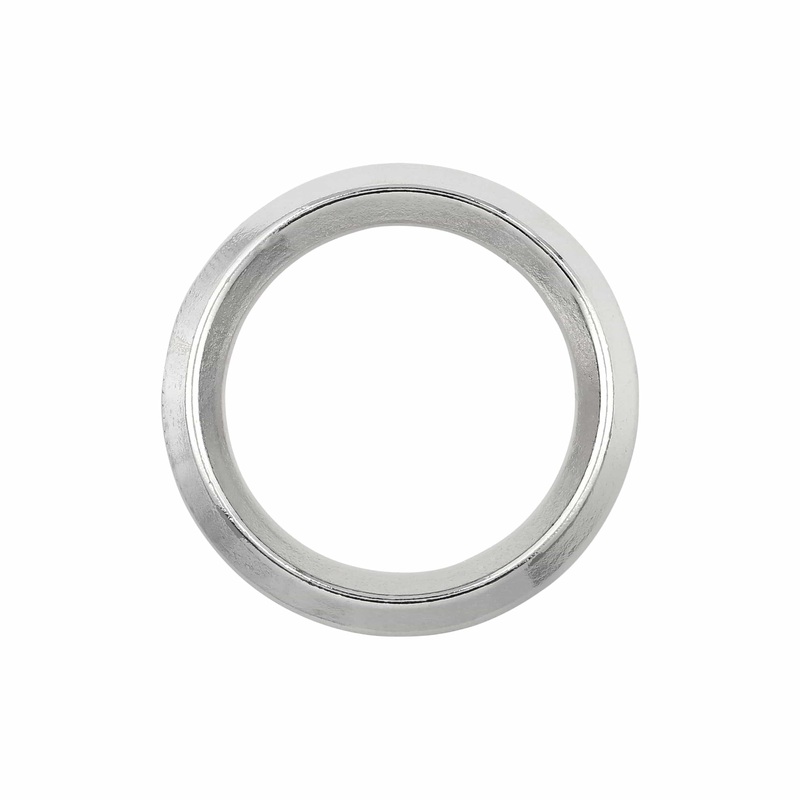1 1/4″ Shiny Nickel, Beveled Round Ring, Zinc Alloy, #P-2878-NIC