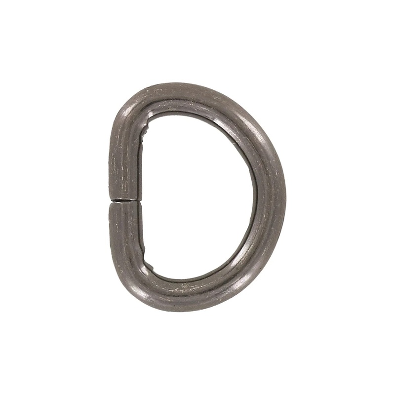 1/2″ Shiny Gunmetal, Split D Ring, Steel, #P-2926-GUNM