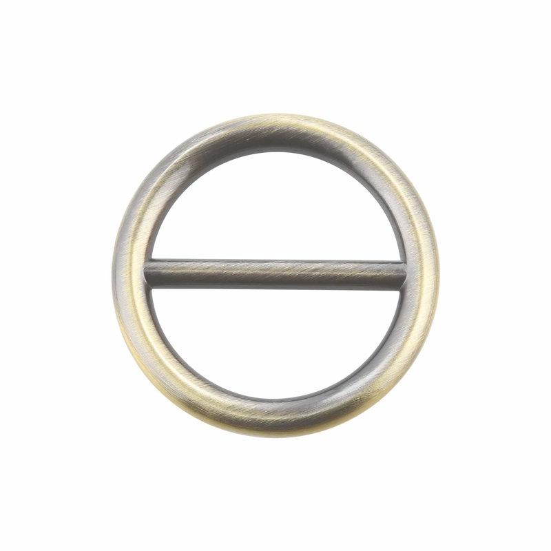 1″ Antique Brass, Round Tri Glide Strap Slide, Zinc Alloy, #P-3206-ANTB
