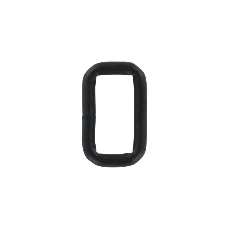 1″ Matte Black, Welded Rectangular Ring, Steel, #P-2473-BLK