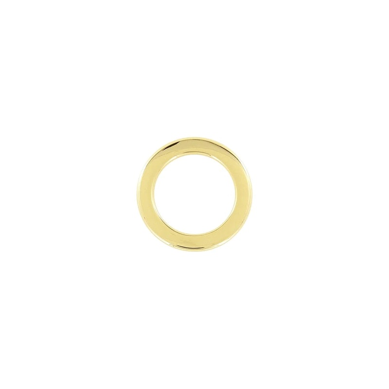 1″ Shiny Gold, Flat Round Ring, Zinc Alloy, #P-3164-GOLD