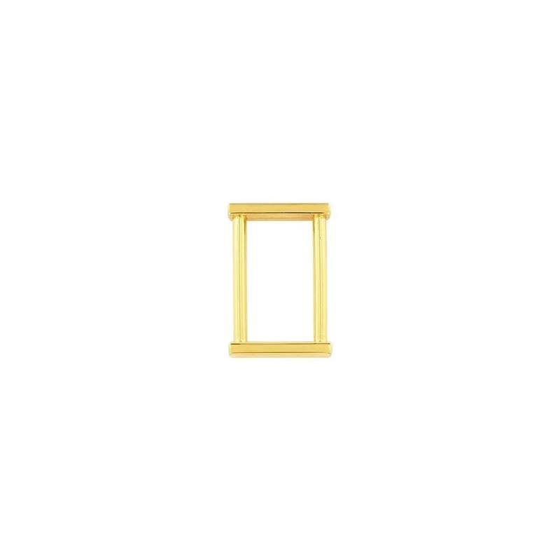 1″ Shiny Gold, Rectangular Ring, Zinc Alloy, #P-2643-GOLD