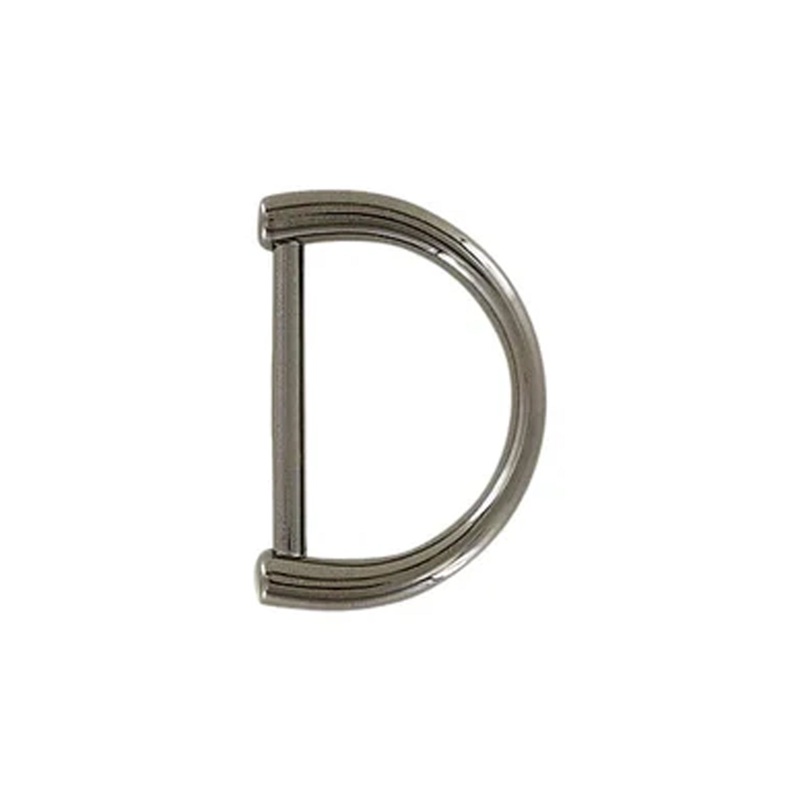1″ Shiny Gunmetal, D-Ring Handle Loop, Zinc Alloy, #P-3165-GUNM