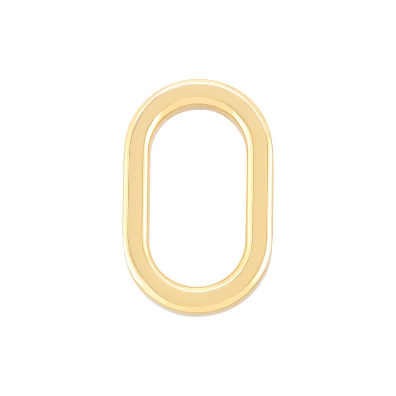 11/16″ Shiny Gold, Oval Flat Ring, Zinc Alloy, #P-2555-GOLD