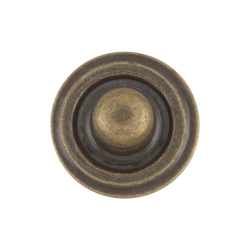 15/32″ Antique Brass, Parallel Spring Snap Stud, Solid Brass, #SW-63-ANTB