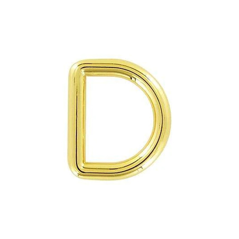 3/4″Shiny Gold, Solid D Ring, Zinc Alloy, #P-3151-GOLD