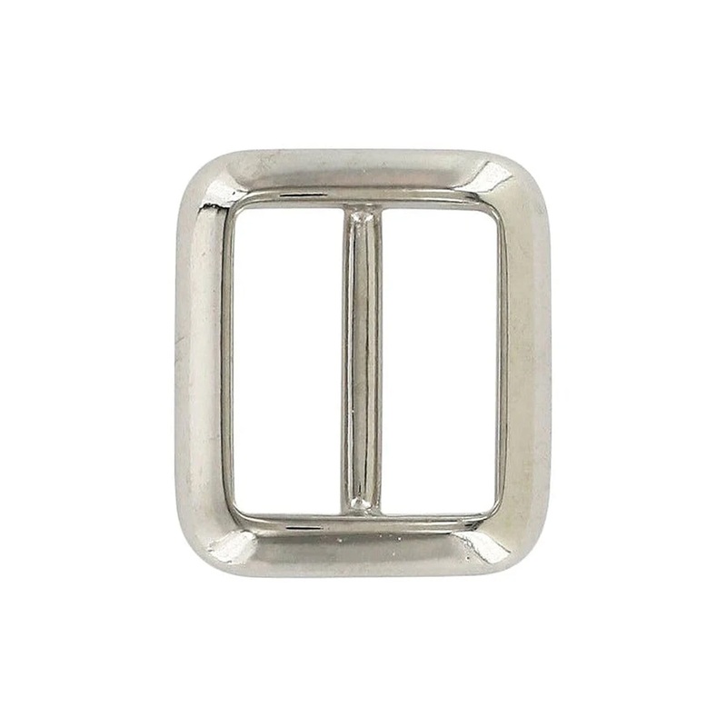 3/4″ Shiny Nickel, Cast Concave Tri Glide Buckle, Zinc Alloy, #P-2834