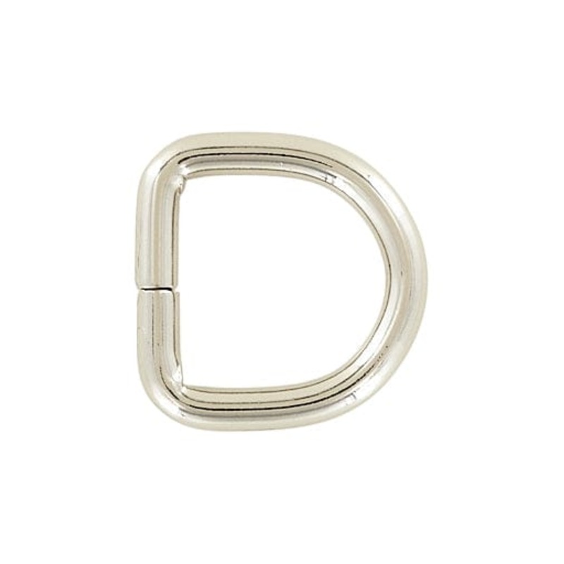 3/4″ Shiny Nickel, Split D Ring, Steel, #P-2930-NIC