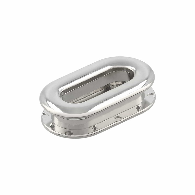 5/16″ Shiny Nickel, Oblong Force Fit Eyelet, Zinc Alloy, #P-2633