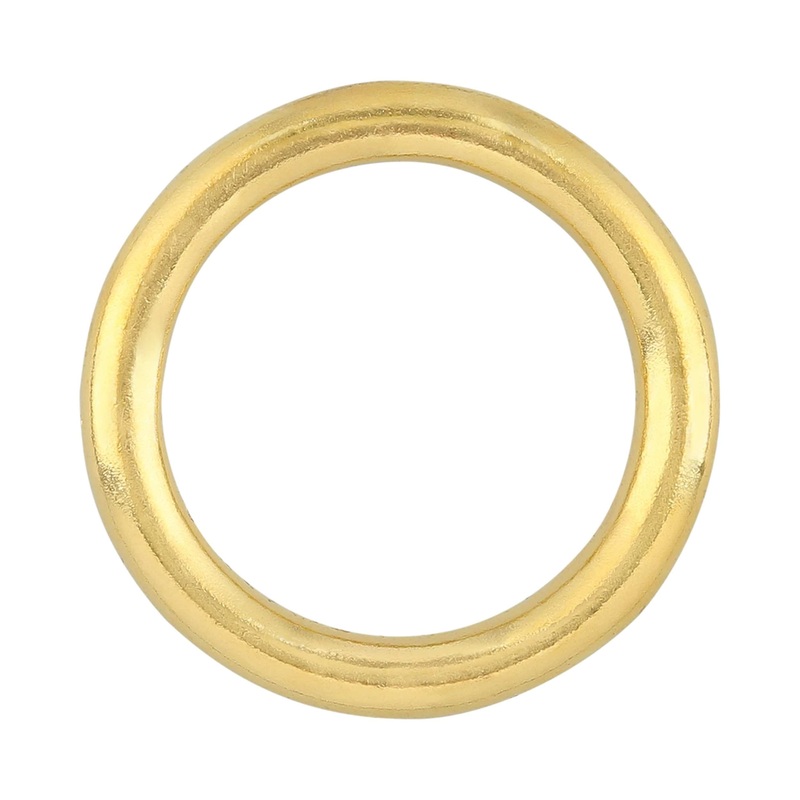 7/8″ Shiny Brass, Solid Round Ring, Solid Brass, #P-3049