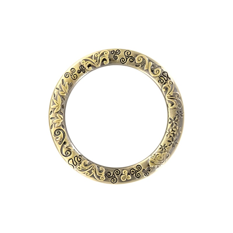 1 1/2″ Antique Brass, Cast Flat Round Ring, Zinc Alloy, #P-2761-ANTB