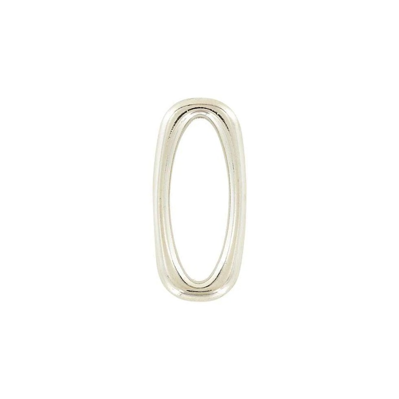 1 1/2″ Shiny Nickel, Rectangular Ring, Zinc Alloy, #P-2988-NIC