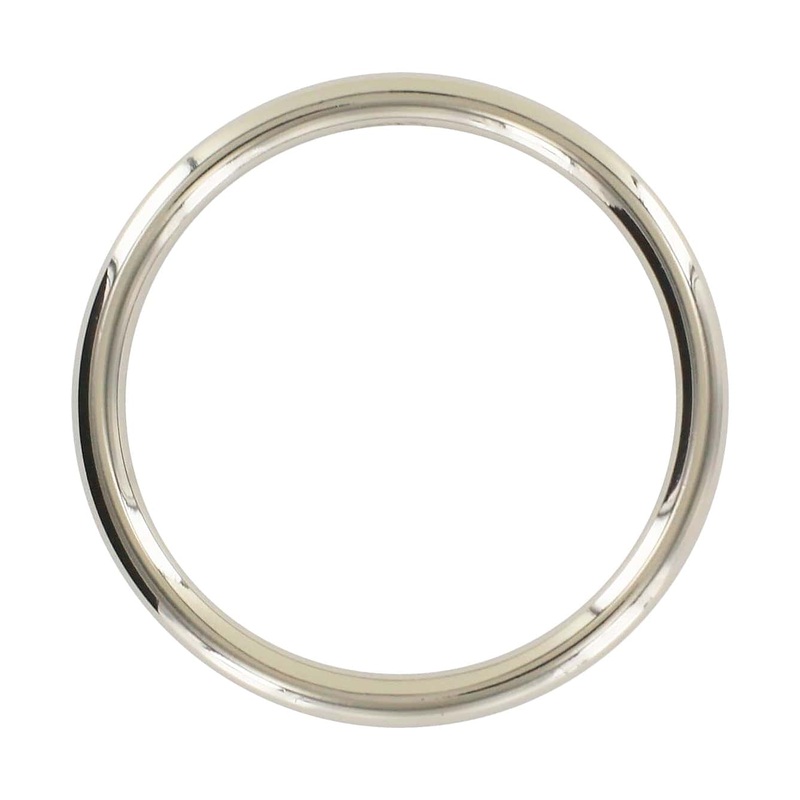 2″ Shiny Nickel, Cast Round Ring, Zinc Alloy, #P-2762-NIC