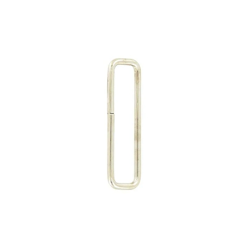 2″ Shiny Nickel, Split Rectangular Ring, Steel, #C-25-2-NP