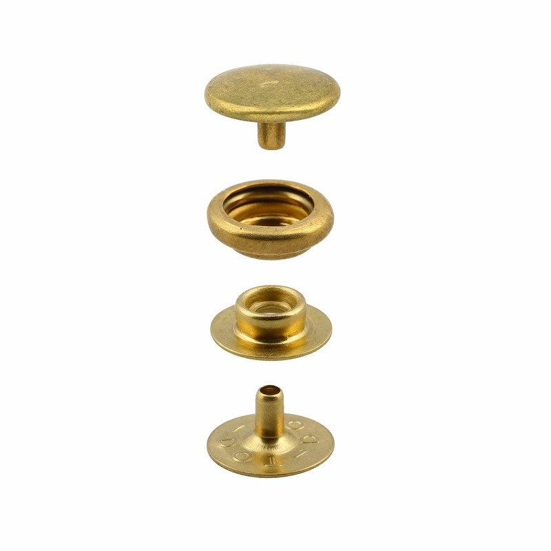 Line 20 Snap Set Solid Brass(Pack of 10 Sets Complete), #WF-045