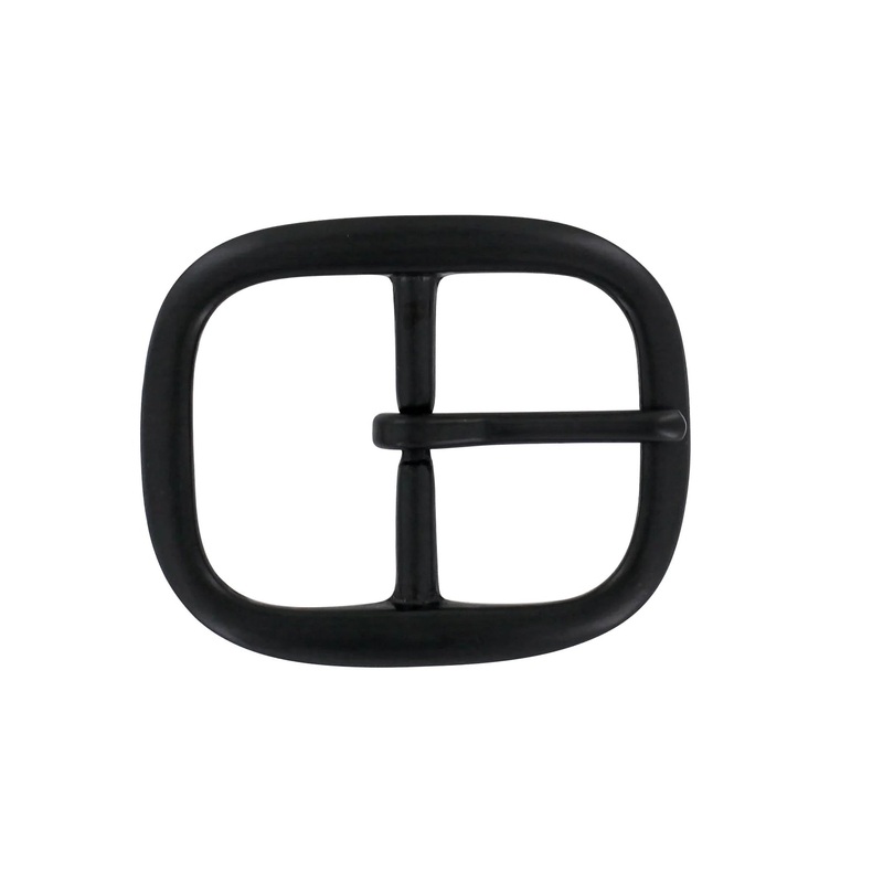 1 1/2″ Black, Center Bar Buckle, Solid Brass, #C-1346-BLK