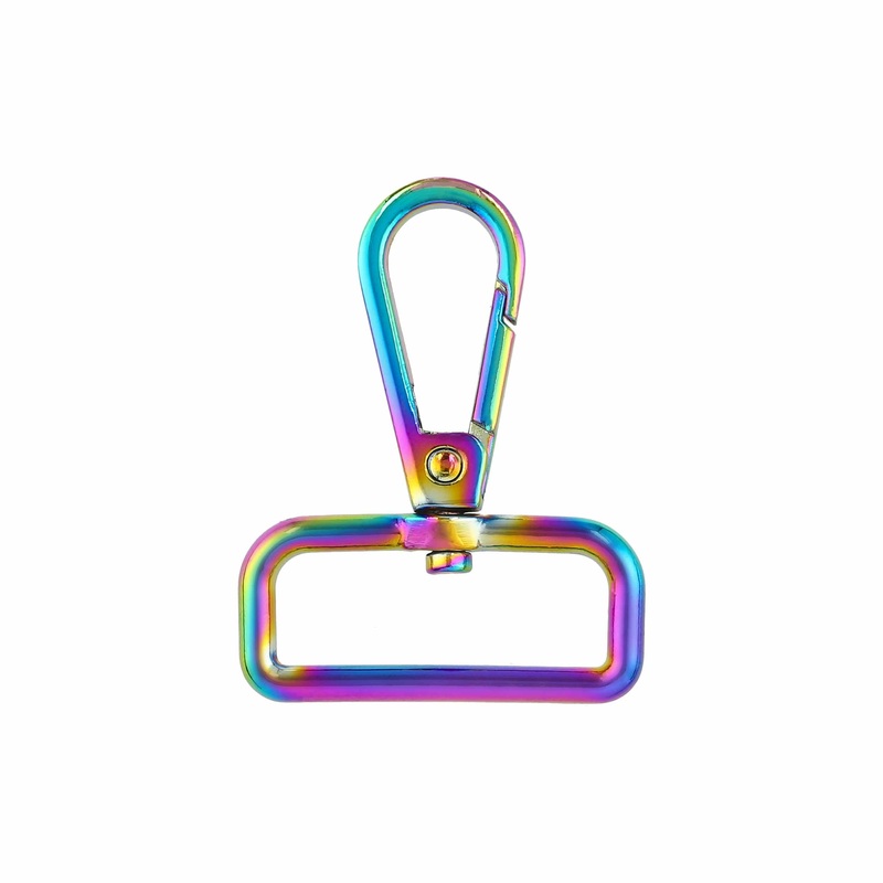 1 1/4″ Iridescent Rainbow, Lever Swivel Snap, Zinc Alloy, #P-4142-114-IR
