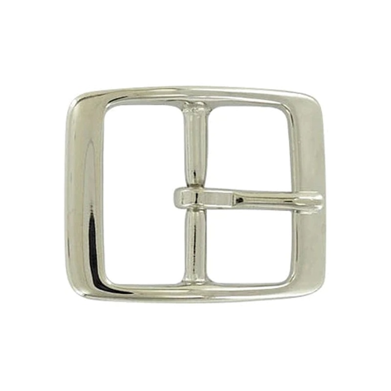 1 1/4″ Nickel, Center Bar Buckle, Solid Brass, #C-1343-SBN