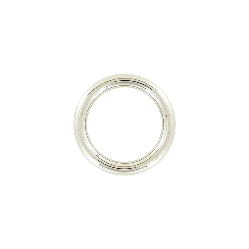 1 1/4″ Shiny Nickel, Cast Round Ring, Zinc Alloy, #P-2826-NIC
