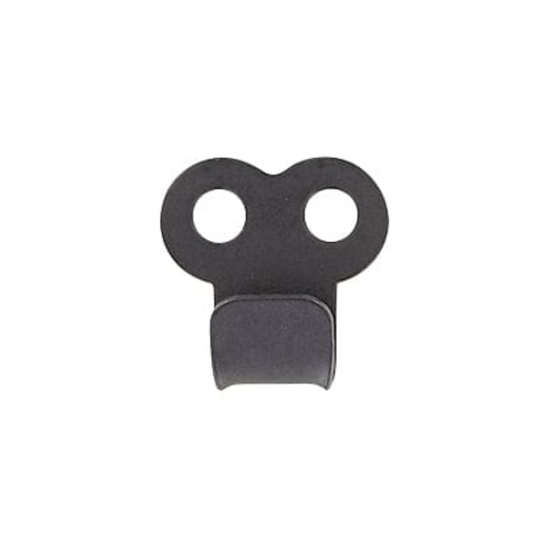 1/4″ Black, Boot Lace Hook with Double Rivet Holes, Steel, #A-309-BLK