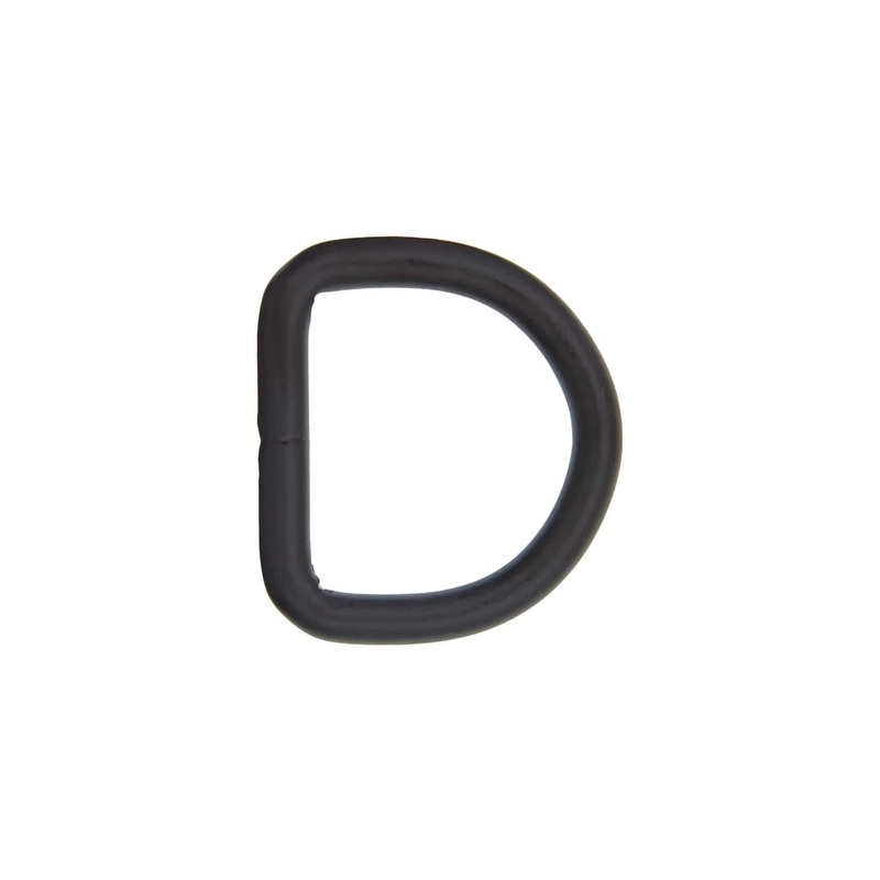 1″ Matte Black, Welded D Ring, Steel, #P-2139-BLK