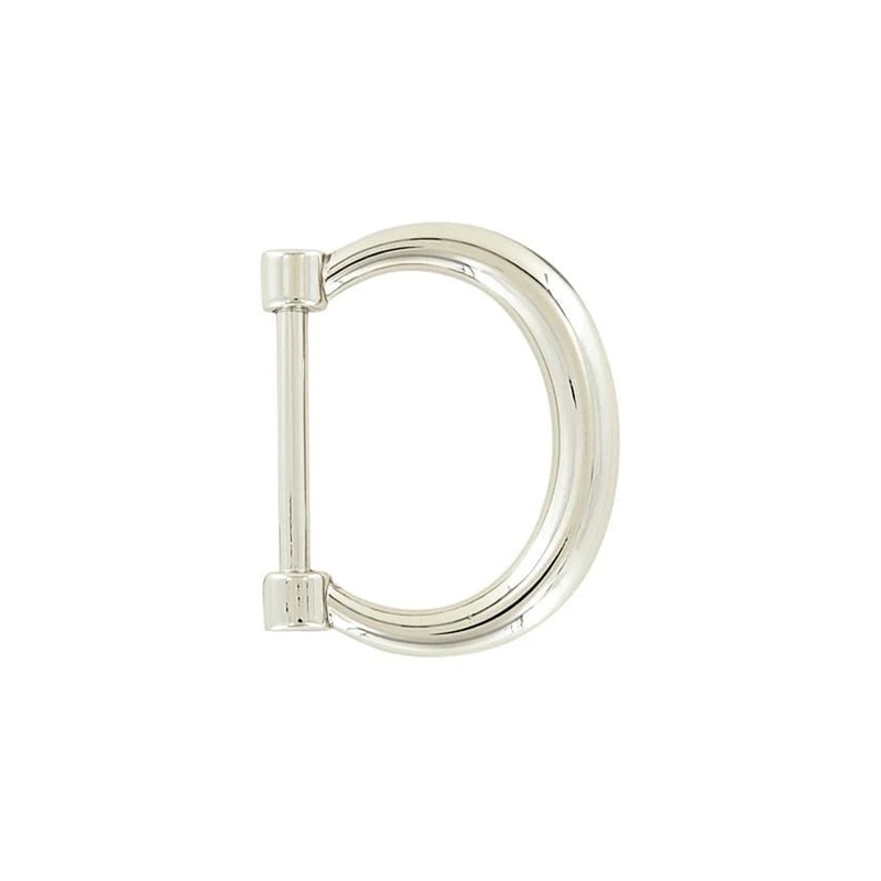 1″ Shiny Nickel, Decorative Dee Ring, Zinc Alloy, #P-2634-NIC