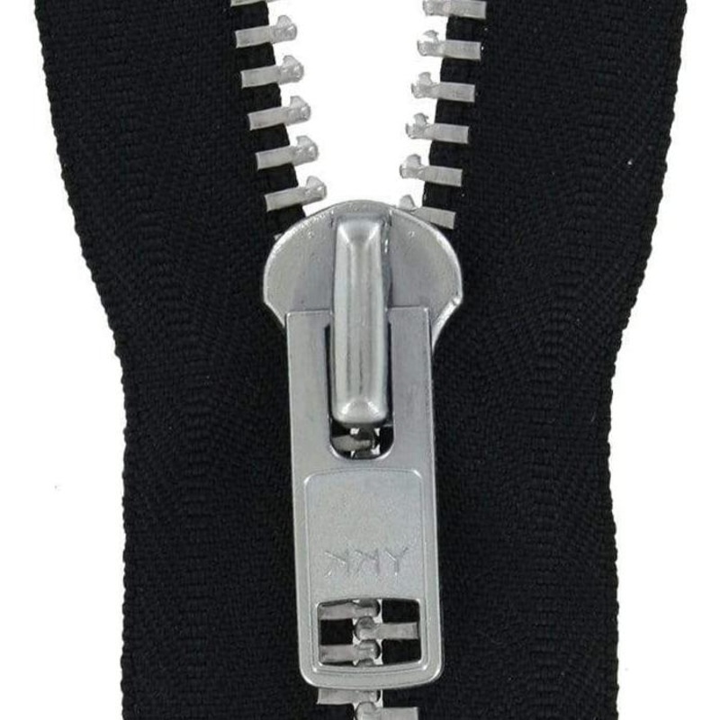 #10 Metal, Black, 36″ YKK Separating Jacket Zipper with Aluminum Teeth, #9JK-36-BLK-N