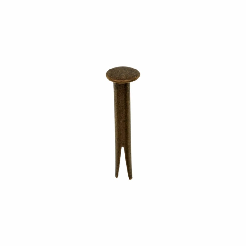 12/16″ Antique Brass, Split Rivet, Steel- 24 pk, #100-12-16-ANTB