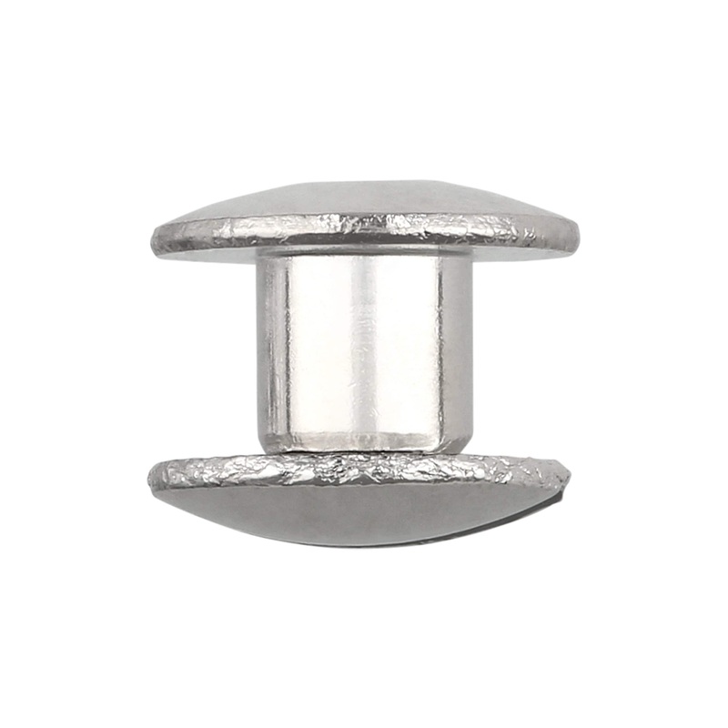 3/16″ Nickel, Open Hole Chicago Screw, Solid Brass PK10, #L-156-3-16SBN