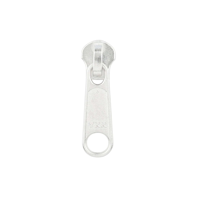 #4 Nickel, Metal, YKK Long Tab Semi-Swivel Slider, Zinc Alloy, #4M-1-NP