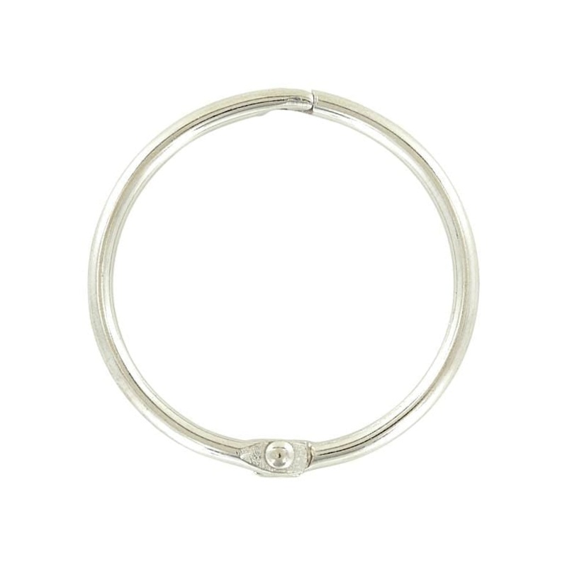 1 1/2″ Nickel, Hinged Binder Ring, Steel, #L-3147