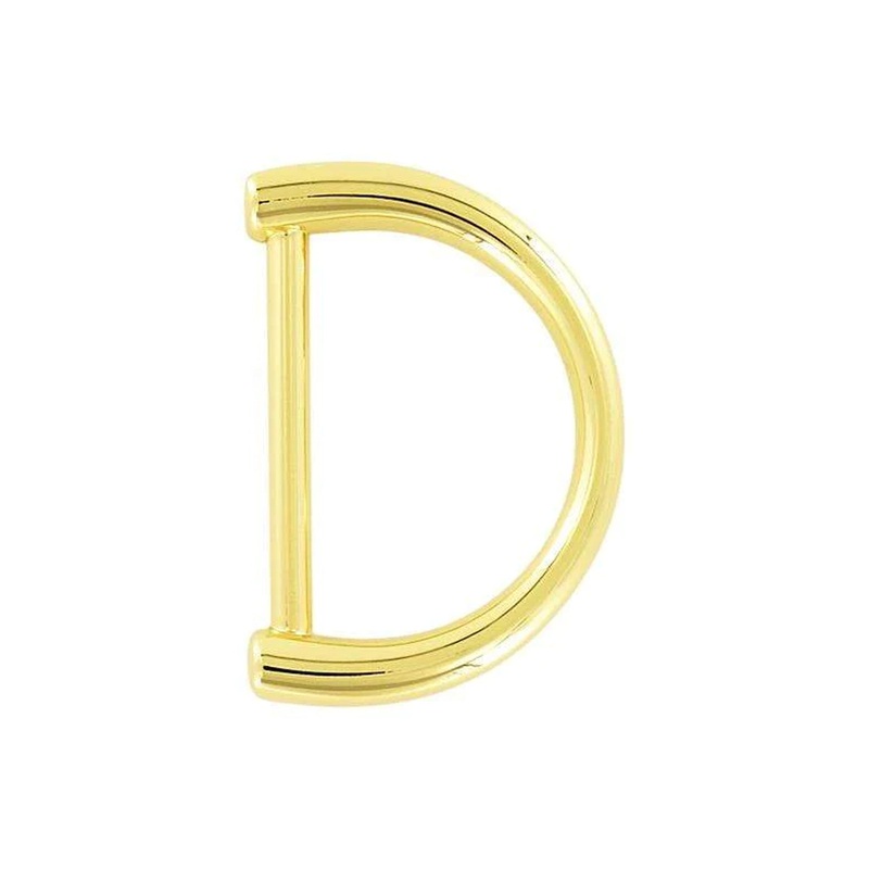 1 1/2″ Shiny Gold, D-Ring Handle Loop, Zinc Alloy, #P-3166-GOLD