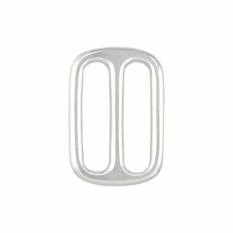 1″ Shiny Nickel, Cast Tri Glide Slide, Solid Brass, #P-2510-SBN