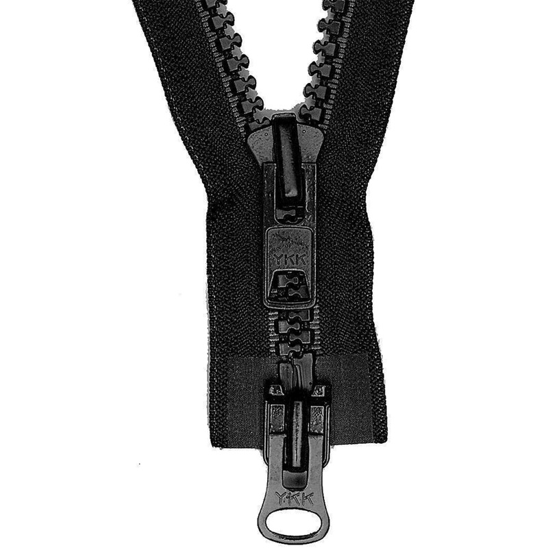 #10 Vislon, Black, 30″ YKK Separating Two-Way Jacket Zipper, Plastic, #10VTW-30-BLK