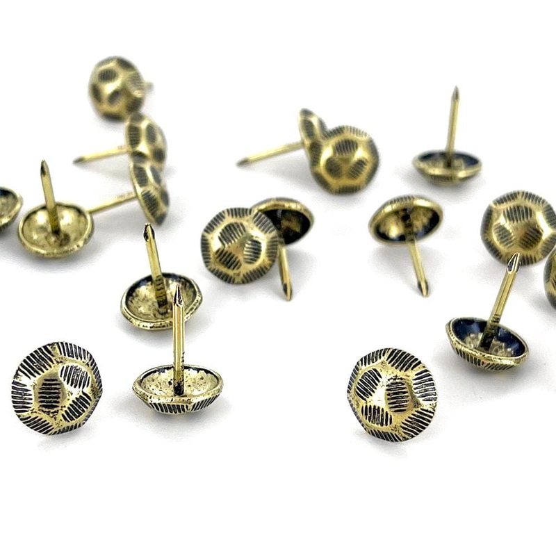 10mm Antique Brass, Upholstery Tack, Steel – 24 pk, #A-230