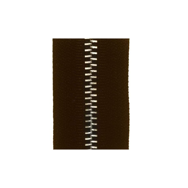 #5 Brown, YKK Metal Chain Narrow Zipper Tape with Brass Teeth, #5M-NAR-BRO