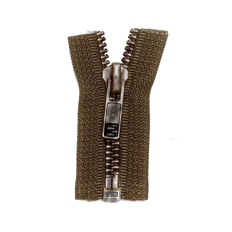 #5 Metal, Brown, 36″ YKK Separating Bomber Jacket Zipper with Antique Brass Teeth, #6BJ-36-BRO-ANT