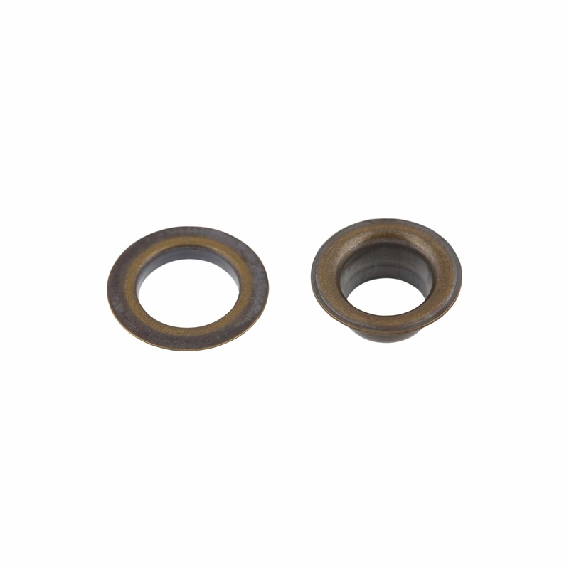 7/16″ Antique Brass, Eyelet with Washer, Solid Brass – 12 pk, #A-417