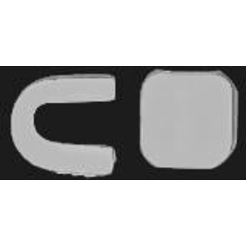 #10 White, YKK Vislon Top Stop, Zinc Alloy-PK10, #10V-T-WHT