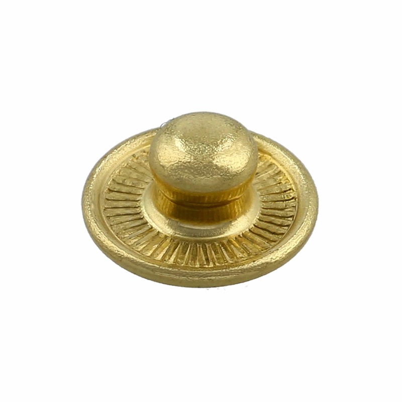 Line 2 Brass, 1/4″ Parallel Spring Snap Stud, Solid Brass, #2374-SB