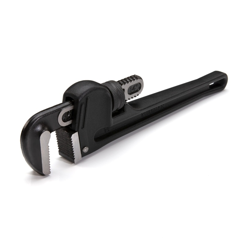 14-Inch Heavy-Duty Cast Aluminum Straight Handle Pipe Wrench