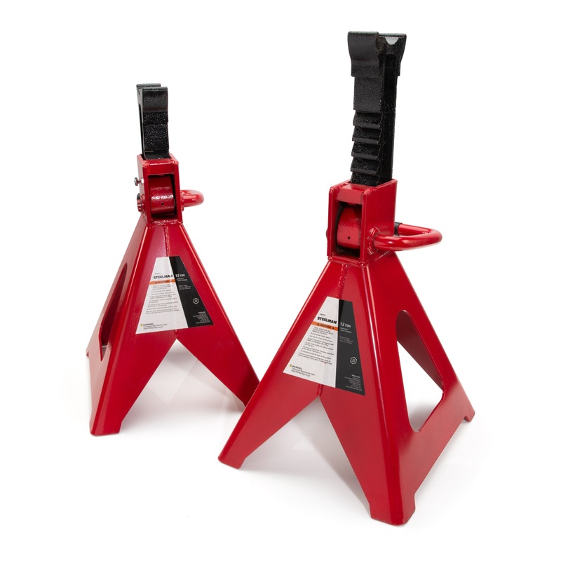 Professional Heavy-Duty 12-Ton Capacity Jack Stand Set (1 Pair)