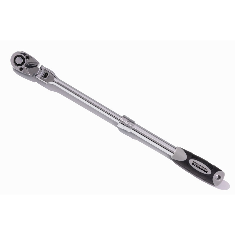 1/2-Inch Drive 72-Tooth Extendable Flex-Head Ratchet (13.5 – 19-Inch Length)
