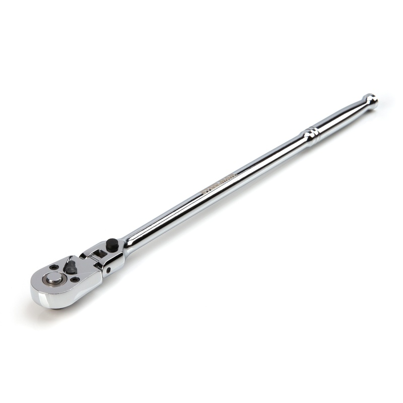 1/4-Inch Drive 72-Tooth 180-Degree Flex-Head Reversible Quick-Release Ratchet with 12-Inch Long Full Polish Handle