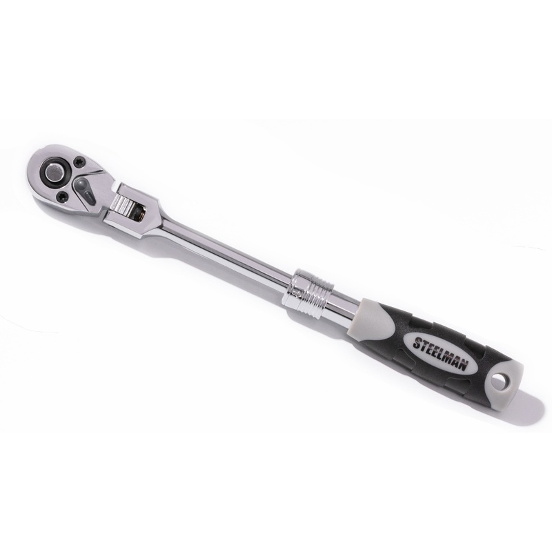 1/4-Inch Drive 72-Tooth Extendable Flex-Head Ratchet (6.75 – 8.75-Inch Length)