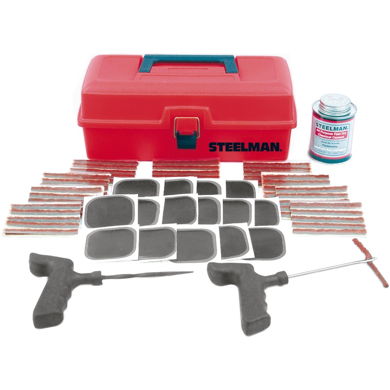 Passenger Vehicle Tire Repair Plug and Patch Kit