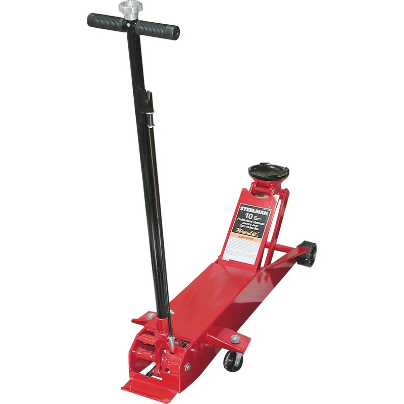 Professional 10-Ton Capacity Roll-Around Hydraulic Service Jack